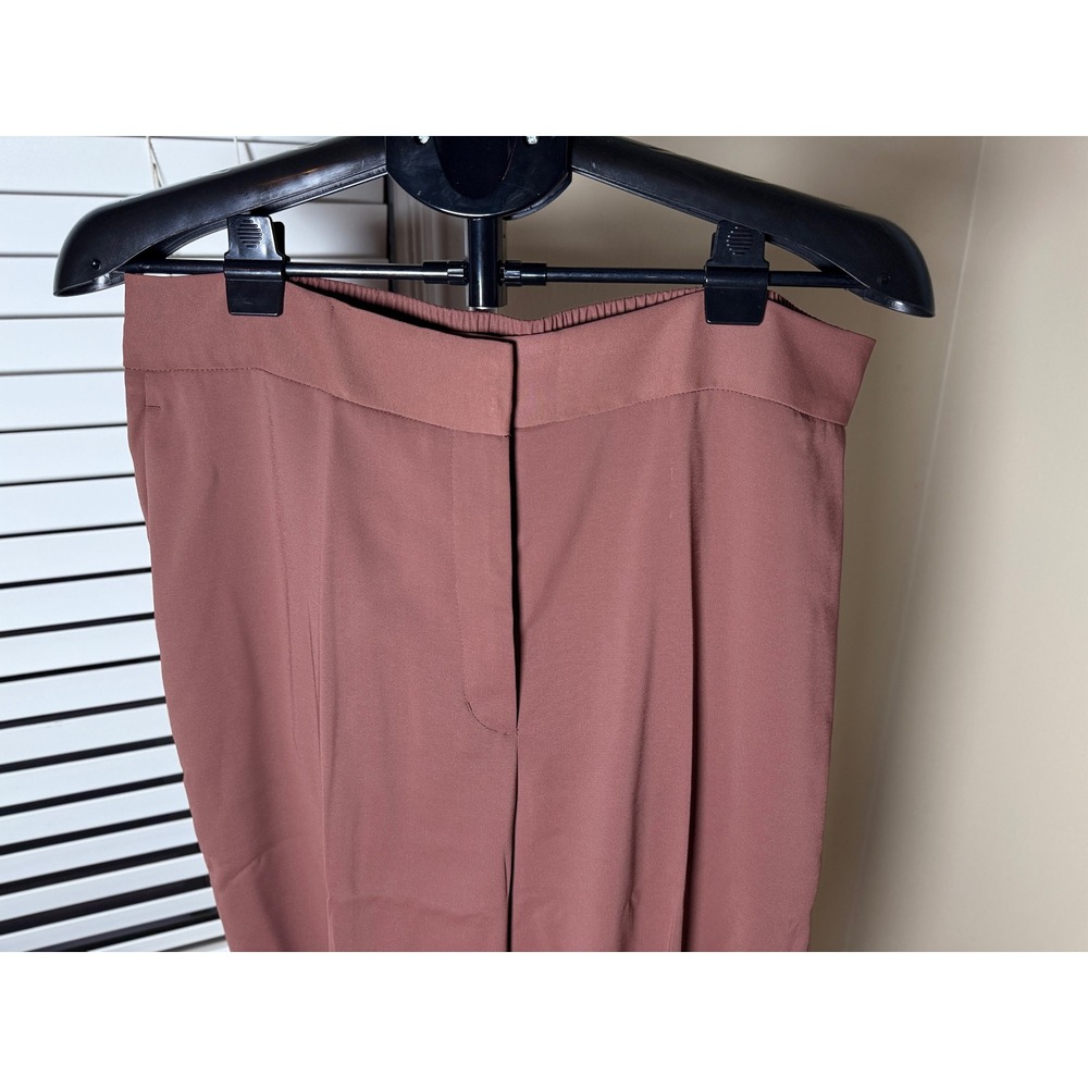 Quince Ultra-Stretch 24/7 Smart Straight Leg Pants Brown Terracotta Size 16 NWT